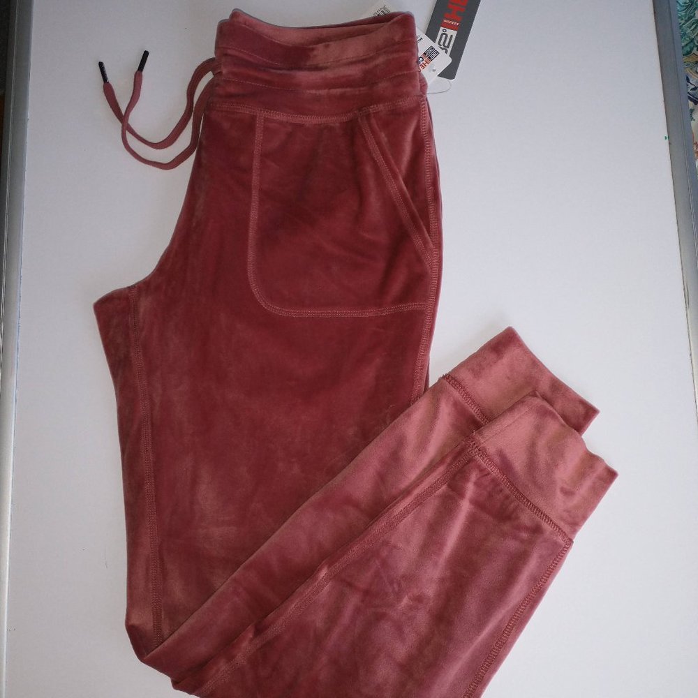 Soft Velour Lounge Joggers, Burnt Orange